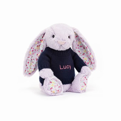 Jellycat Blossom Jasmine Conejo with Navy Jumper | POVA-56203